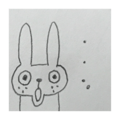 [LINEスタンプ] 落書きうさぎ流行りのうさぎ