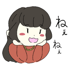 [LINEスタンプ] 脱力系女の子とうさぎ