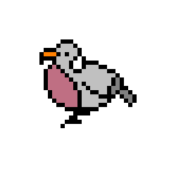 [LINEスタンプ] Pixel Pigeon Pals