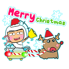 [LINEスタンプ] Hamaru^..^！Merry Christmas.