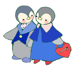 [LINEスタンプ] ペンギン2人暮らし