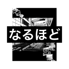 [LINEスタンプ] 白黒 017