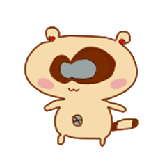 [LINEスタンプ] Life of naughty raccoon