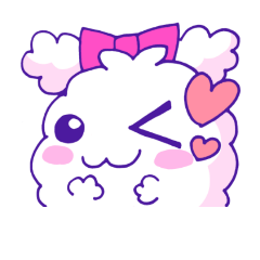 [LINEスタンプ] もこもこうさぎちゃん