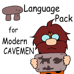[LINEスタンプ] Language Pack for Cavemen (English ver.)